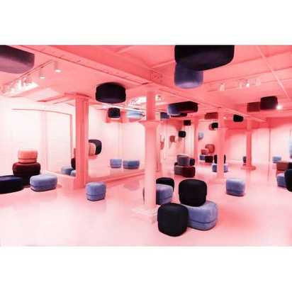 Normann Copenhagen Circus Velour Pouf - Light Blue - Small