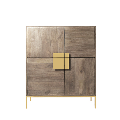 Swoon | Banner | Cabinet | Brass & Brass | Mango Wood | W: 100 cm D: 38 cm H: 118 cm