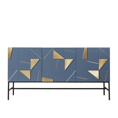 Swoon | Keffi | Contemporary Sideboard in Brass & China Blue