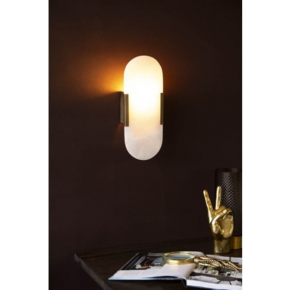 Art Deco Oval Marble Wall Light