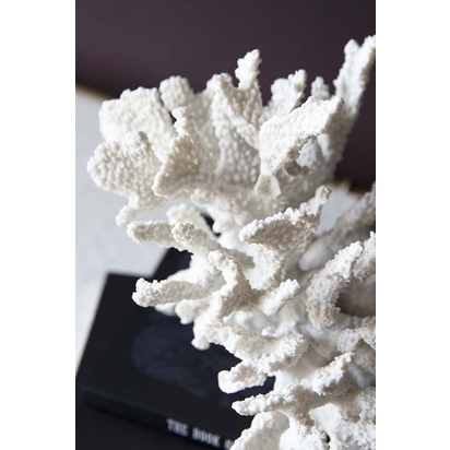 Faux Pure White Coral Ornament