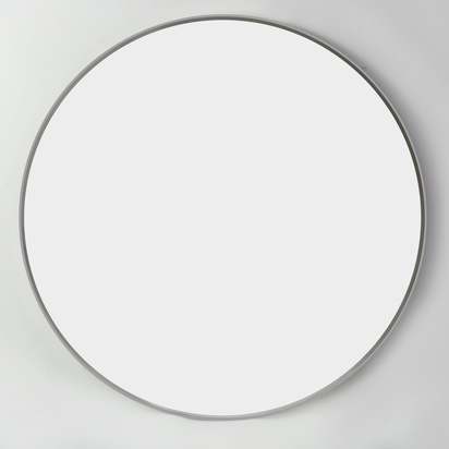 Apartment Taupe Frame Round Mirror 80cm Brown