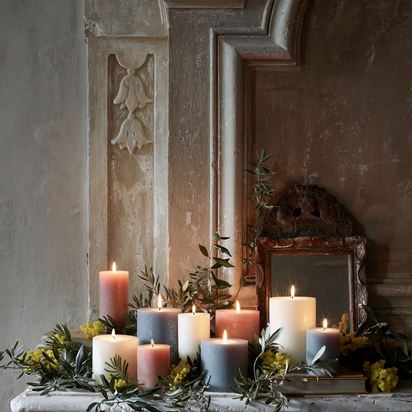 Blyton Pillar Candle, Rust