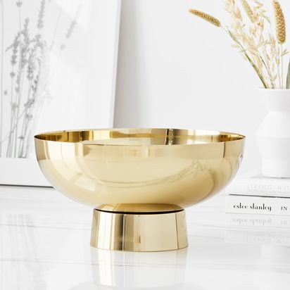 Pure Foundations Metal Centrepiece Bowl, Antique Brass