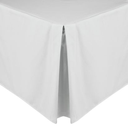 John Lewis Crisp & Fresh Egyptian Cotton Percale 200 Thread Count Centre Pleat Valance White | King Size