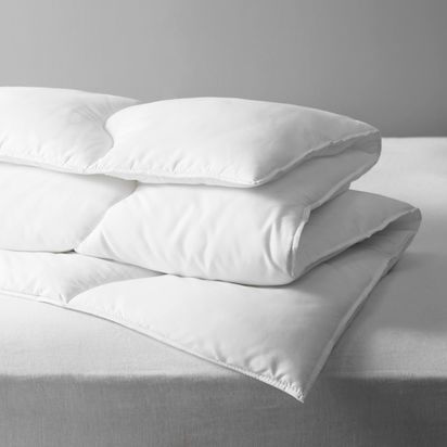 John Lewis Synthetic Soft Touch Washable Duvet, 10.5 Tog White | H28 x W80 x D80cm