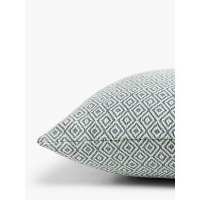 John Lewis Diamonds Cushion Indian Blue | H45 x W45cm