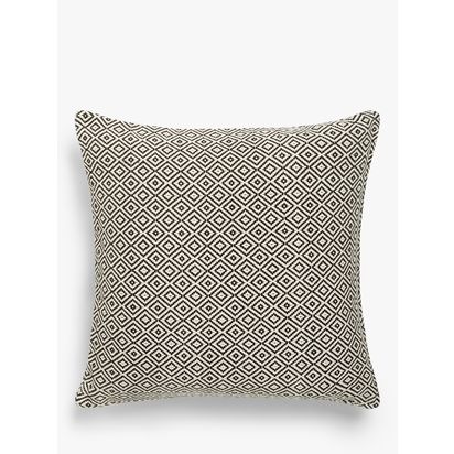 John Lewis Diamonds Cushion Black / White | H45 x W45cm