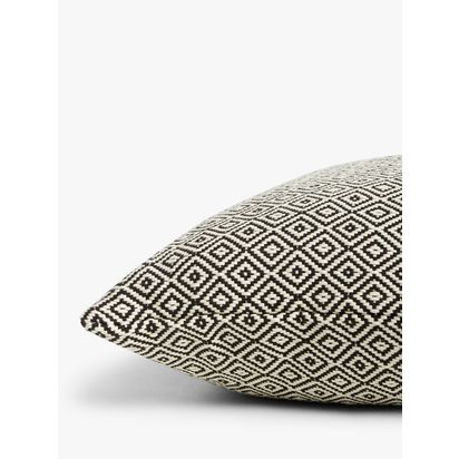 John Lewis Diamonds Cushion Black / White | H45 x W45cm