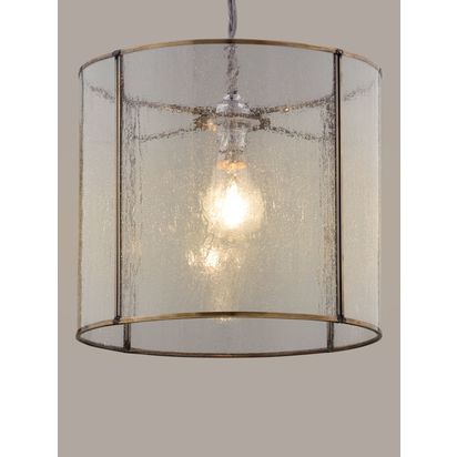 John Lewis Leighton Easy-to-Fit Bubble Glass Ceiling Shade Clear | H22 x Dia.25cm