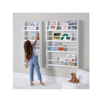 Great Little Trading Co Greenaway Gallery Bookcase Bright White | H118 x W80 x D12cm. Shelf depth: 11cm. Lower shelf height: 32cm, other shelves: 24cm