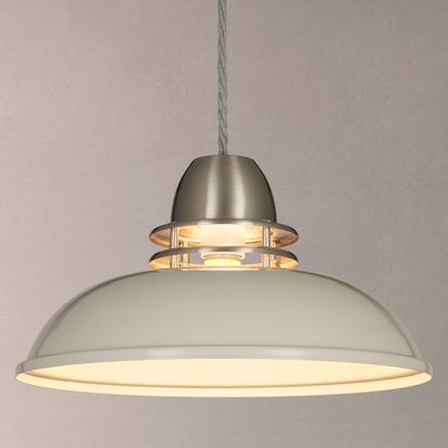 John Lewis Carmine Easy-to-Fit Ceiling Shade Putty | H16 x W30 x D30cm