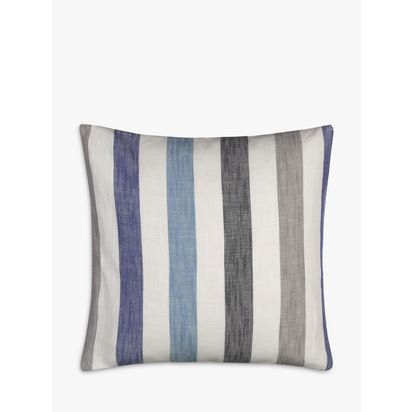 John Lewis ANYDAY Penzance Stripe Cushion Blue | 45 x 45cm