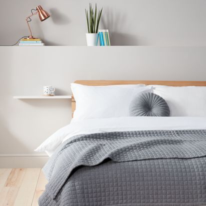 John Lewis ANYDAY Round Jersey Cushion Steel | Diameter: 40cm