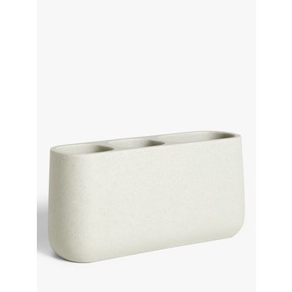 John Lewis Drift Toothbrush Holder Natural | H11 x W22.5 x D7.2cm