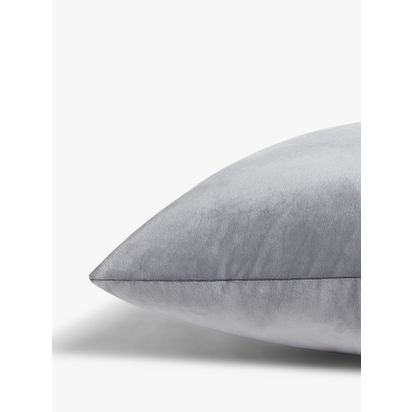 John Lewis Rectangular Velvet Cushion Steel | 35 x 55cm