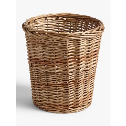 John Lewis Modern Country Wicker Waste Paper Bin Brown