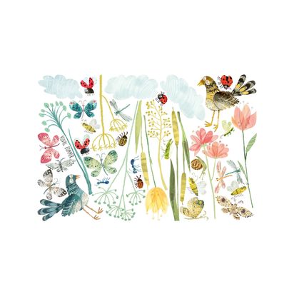 Villa Nova Meadow Wall Stickers, Multi, W576/01 Multi