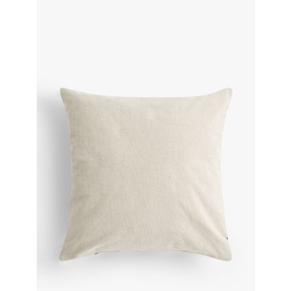 John Lewis & Partners Eave Embroidery Cushion, Navy / Grey