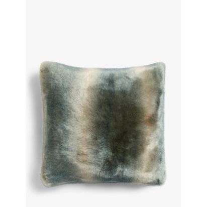 John Lewis Faux Fur Cushion Tourmaline | 45 x 45cm