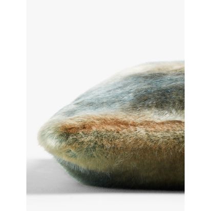 John Lewis Faux Fur Cushion Tourmaline | 45 x 45cm