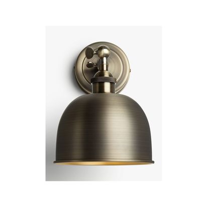 John Lewis Baldwin Wall Light Antique Brass | H22.80 x W15.80 x D22.50cm