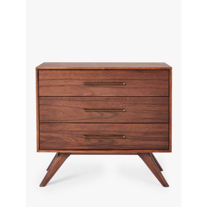 west elm Wright 3 Drawer Chest, FSC Certified (Eucalyptus), Brown