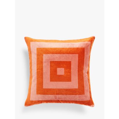 John Lewis Box Stripe Cushion Paprika | 50 x 50cm