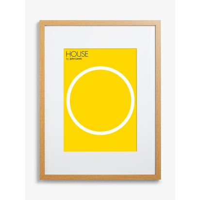John Lewis Poster Frame & Mount Wood Effect | 52.6 x 42.6 x 2.5cm