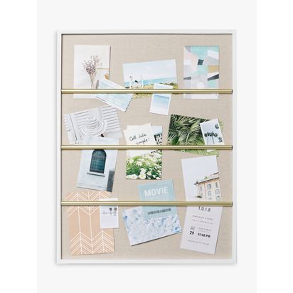 Umbra Tucker Multi-aperture Notice Board Photo Frame, Gold/White