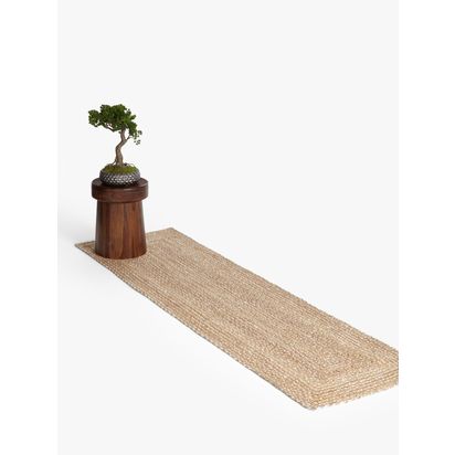 John Lewis Skye Jute Rug, Natural, Runner, L240 x W70cm Natural | L240 x W70cm