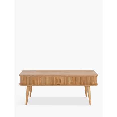 John Lewis Grayson Storage Coffee Table Oak | H40.0cm * W100.0cm * D50.0cm