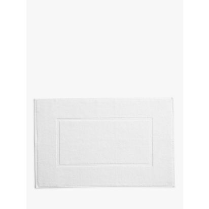 John Lewis Egyptian Cotton Bath Mat White | H3 x W5 x D80cm