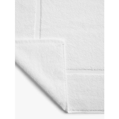 John Lewis Egyptian Cotton Bath Mat White | H3 x W5 x D80cm