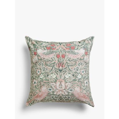 Morris & Co. Strawberry Thief Square Velvet Cushion