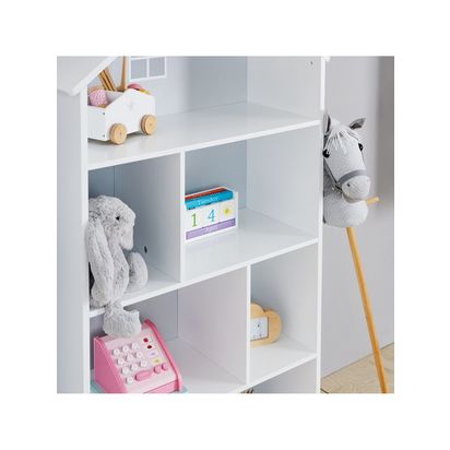 Great Little Trading Co Large Townhouse Bookcase, White/Grey