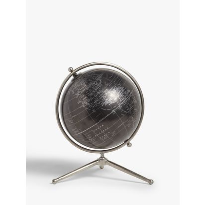 John Lewis & Partners World Globe on Metal Stand, Black