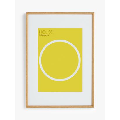 John Lewis Aluminium Poster Frame & Mount, Oak Effect Oak Effect | H60.4 x W43 x D2.5cm