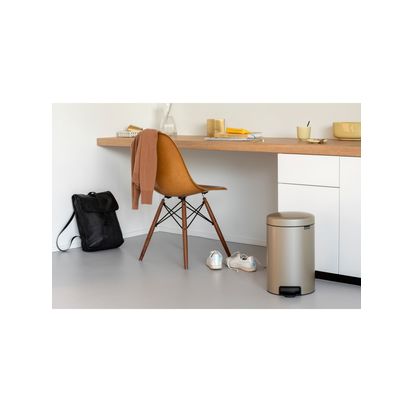 Brabantia newIcon Pedal Bin, 12L Metallic Gold | H41.10 x W25.10 x D33.80cm