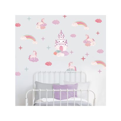 John Lewis Magical Unicorn Wall Stickers, Multi Multi