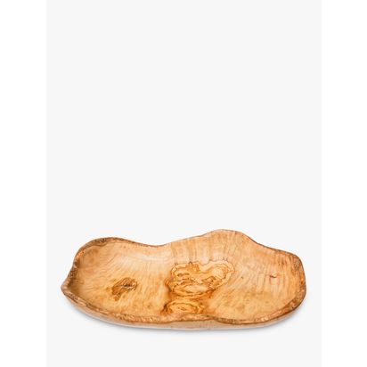 Selbrae House Olive Wood Low Serving Bowl, 36cm, Natural Natural | H5 x W20 x D36cm
