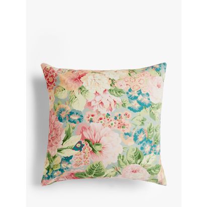 Sanderson Rose & Peony Cushion, Raspberry