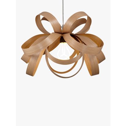 Tom Raffield Skipper Pendant Light, 62cm Oak | H40 x W62 x D62cm
