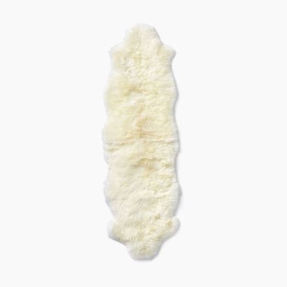Sheepskin Rug, 61 cm x 183 cm, White | Pre-Order