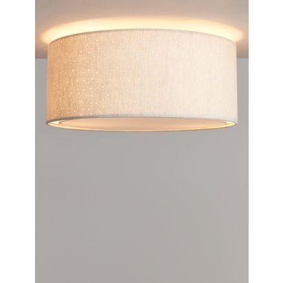 John Lewis Alice Semi Flush Ceiling Light, Natural Natural | H16 x Dia.33cm