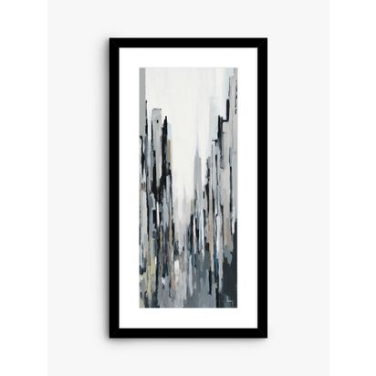 John Lewis Gregory Lang 'City Centre II' Framed Print & Mount, 84.5 x 44.5cm, Blue/Grey Blue/Grey | H84.5 x W44.5 x D3cm