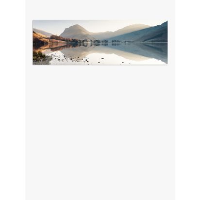 John Lewis James Bell 'Buttermere View' Landscape Stretched Canvas, 40 x 120cm, Brown/Multi Brown/Multi | H40 x W120 x D4.5cm