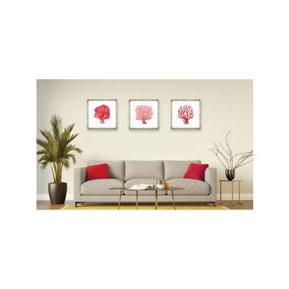 Brookpace Lascelles 'Red Coral 7' Framed Print & Mount, 46 x 46cm, Red Red | H46 x W46 x D3cm