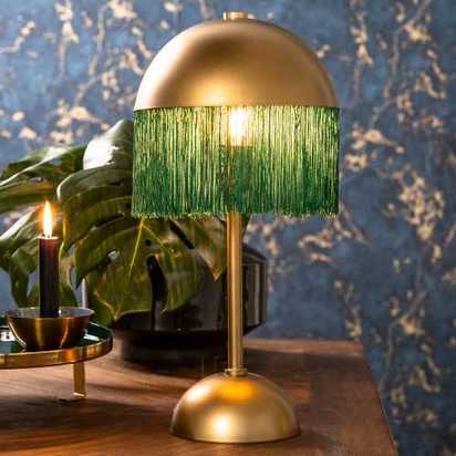 Light and Living Oiva Table Lamp - Green - Large
