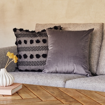 Plain Large Cushion, Velvet Fabric, Sage Green